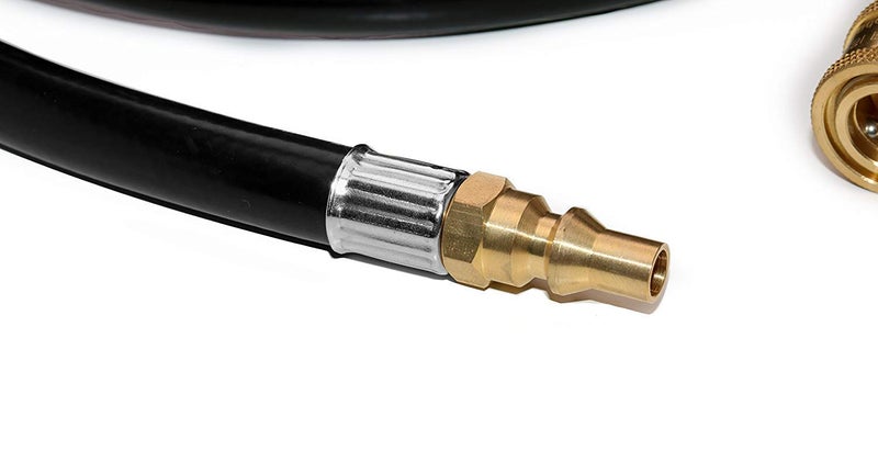 DOZYANT 12 FT RV Propane Quick Connect Hose, RV Quick Connect Propane Hose, Quick Disconnect Propane Hose Extension - 1/4 Inch Safety Shutoff Valve & Male Full Flow Plug for LP Gas Low Pressure System - Image 4